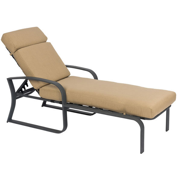 Cayman Isle Cushion Aluminum Chaise Lounge by Woodard - Image 2